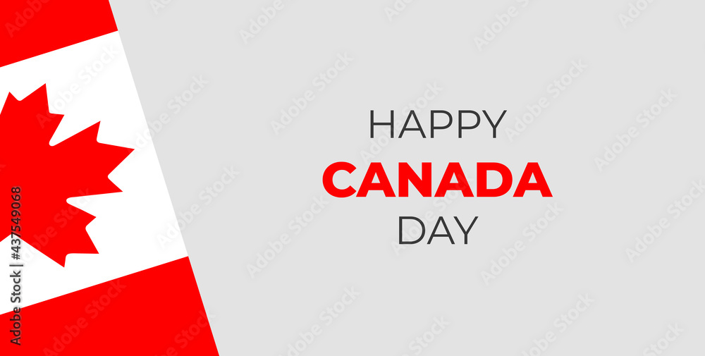 Obraz premium happy canada day vector illustration. canada day background. canada day new and unique background design template.