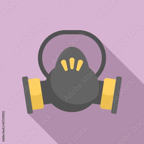 Disinfection mask icon, flat style