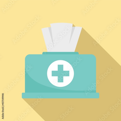 Disinfection wipes icon, flat style
