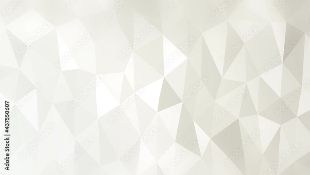 Abstract Polygonal Geometric Surface Loop 7 White: elegant, smooth animation of a triangular polygon mesh in porcelain white. Clean low poly motion background. Minimal white 3D animation Abstract Polygonal Geometric Surface Loop 7 White: elegant, smooth animation of a triangular polygon mesh in porcelain white. Clean low poly motion background. Minimal white 3D animation