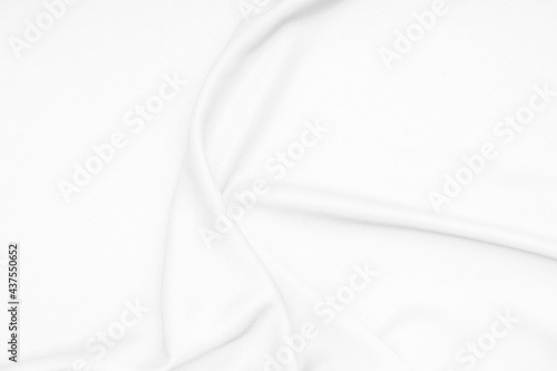 Smooth white silk, cloth texture background. White fabric.