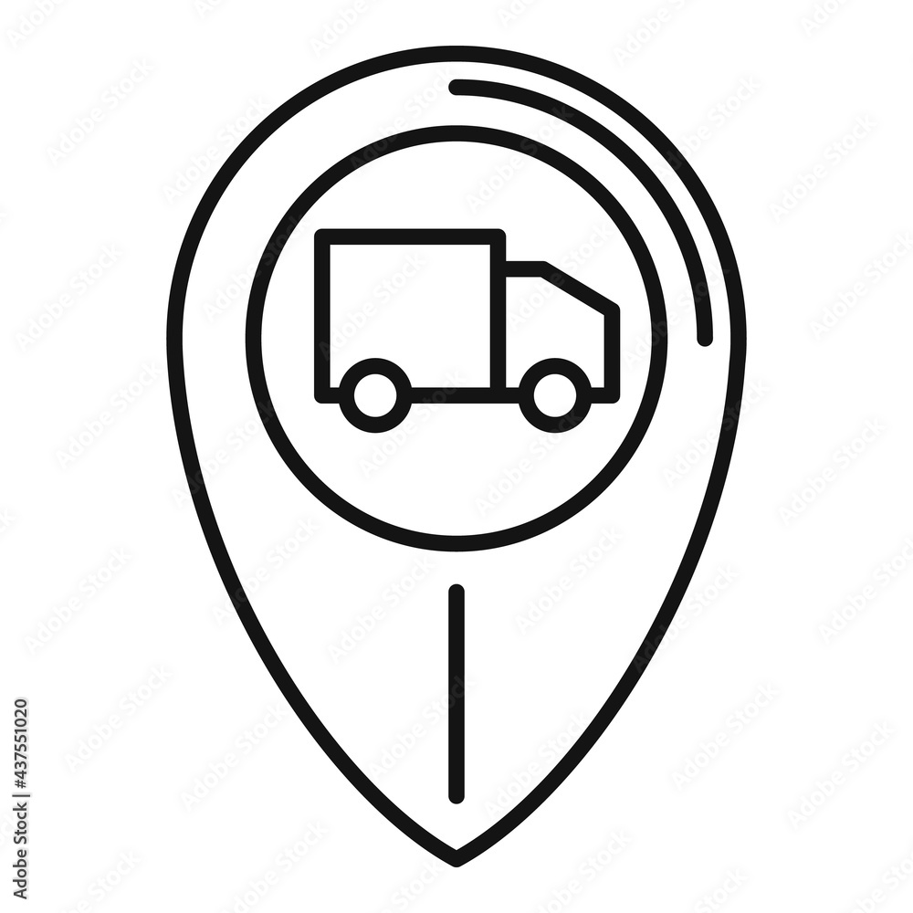 Tracking home delivery icon, outline style Tracking home delivery icon, outline style