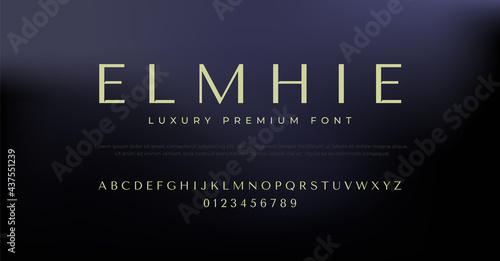 Modern alphabet fonts. Typography, luxury, feminine, Lettering, Elegant, Fashion, Designs, Sans Serif fonts, Uppercase. Vector illustration