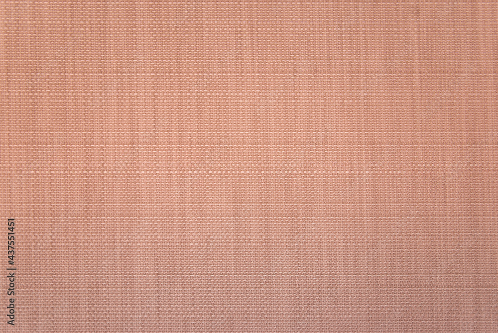 Fototapeta premium Brown texture of the canvas in a check and stripe close up