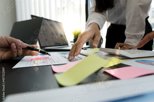 Business People Meeting Design Ideas Concept. business planning,Successful business group working at the office.