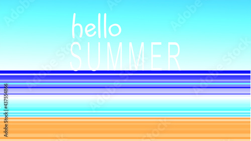 summer time. Poster with tropical beach background. Vector eps10.