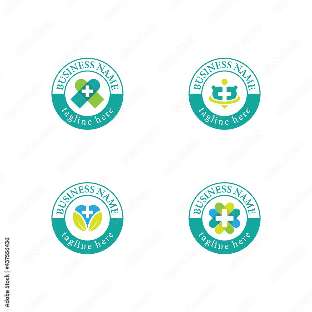 Medical cross vector icon set Medical cross vector icon set