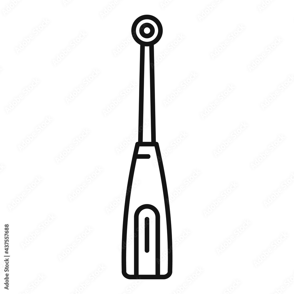 Electric toothbrush clean icon, outline style Electric toothbrush clean icon, outline style