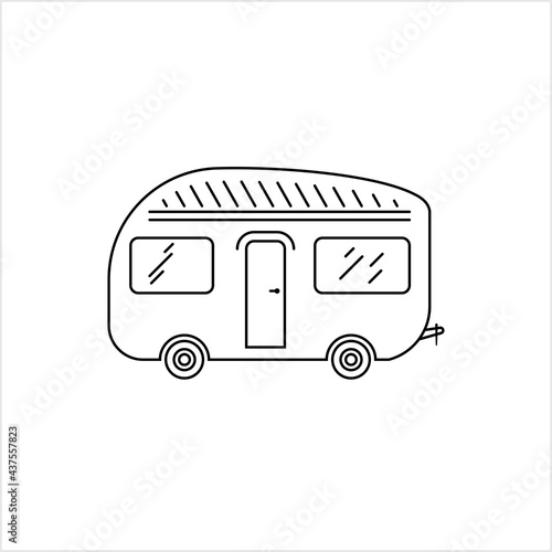 Caravan Icon, Travel Trailer, Camper Icon