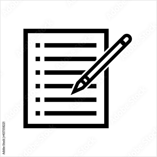Writing Icon, Content Message Script Writing Icon