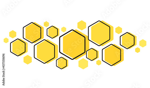the shape of hexagon concept design background