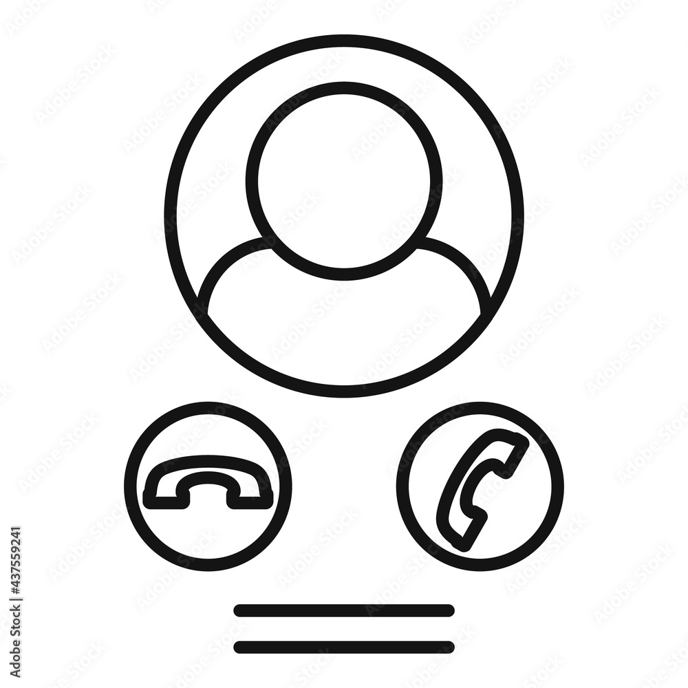Income video call icon, outline style Income video call icon, outline style