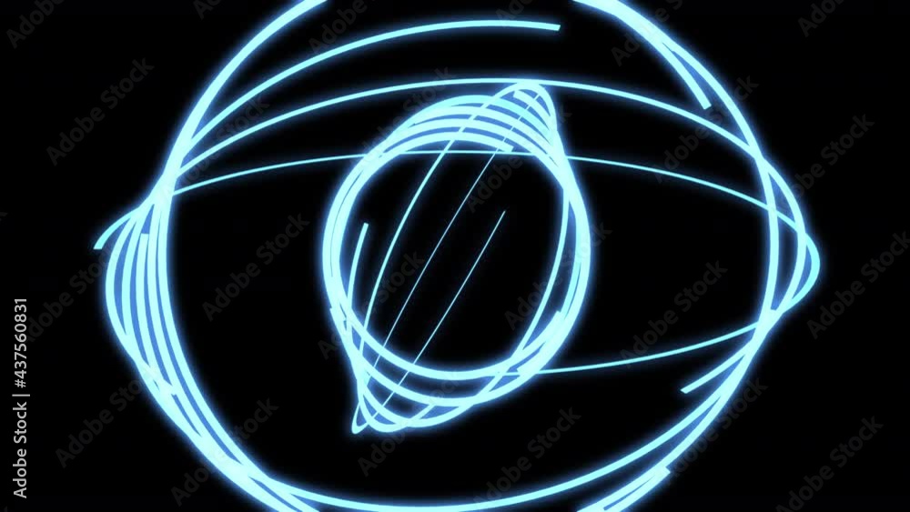 3D Arc Sphere Blinking Blue VJ Loop Animation Big 3D Arc Sphere Blinking Blue VJ Loop Animation Big