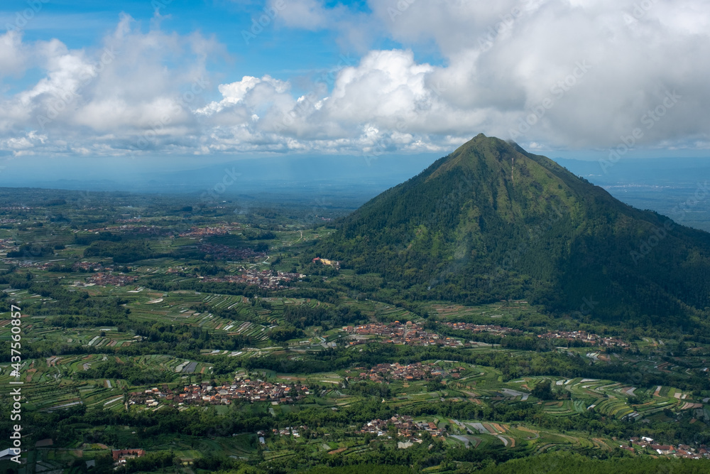Fototapeta premium The view of Mount Andong in Central Java, Indonesia