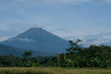 The view of Mount Sumbing in Magelang, Central Java, Indonesia