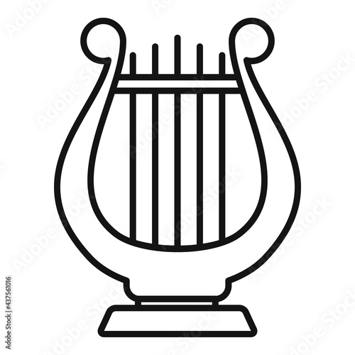 Harp icon, outline style