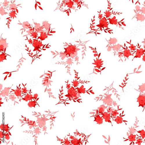 seamless pattern abstracts floral composition