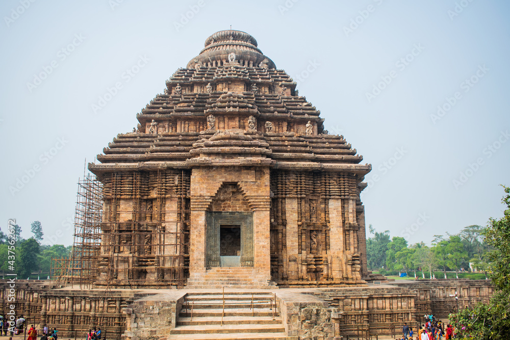 Renovation work at Konark Sun Temple in India