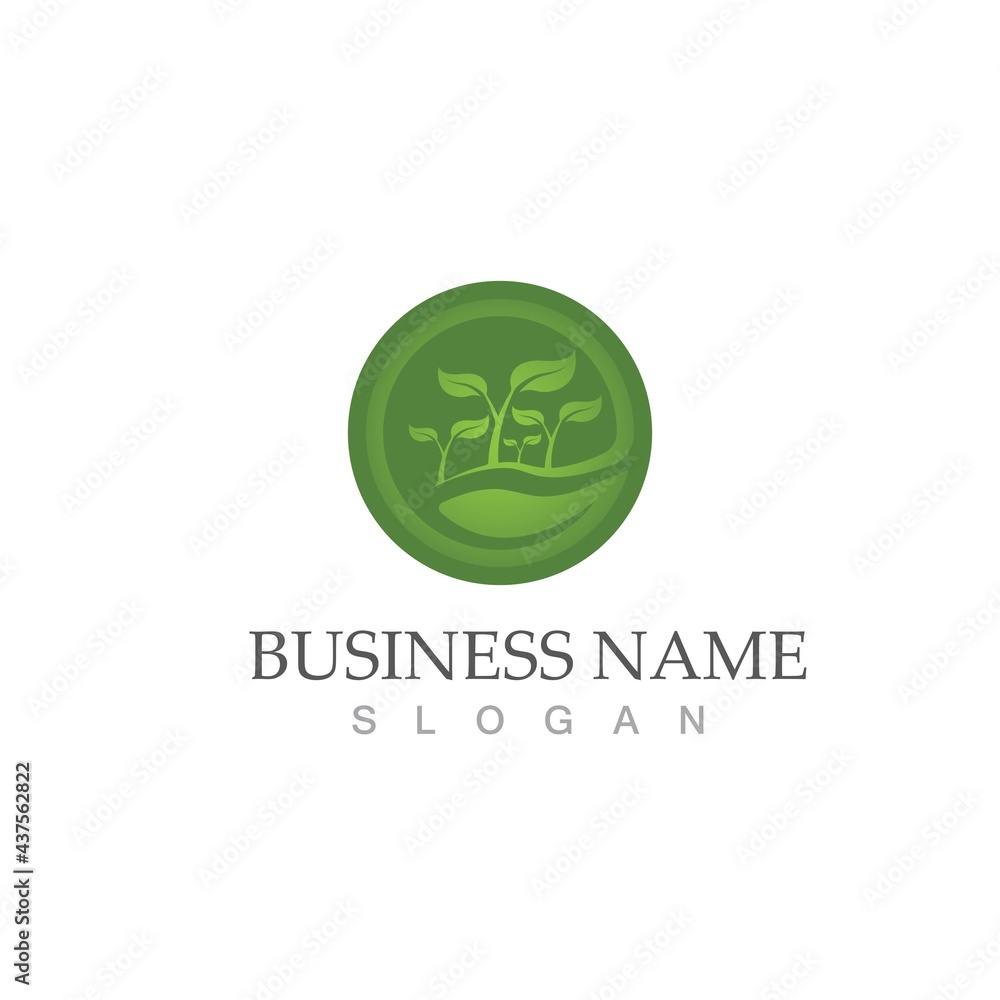 Logos of green Tree leaf ecology Logos of green Tree leaf ecology