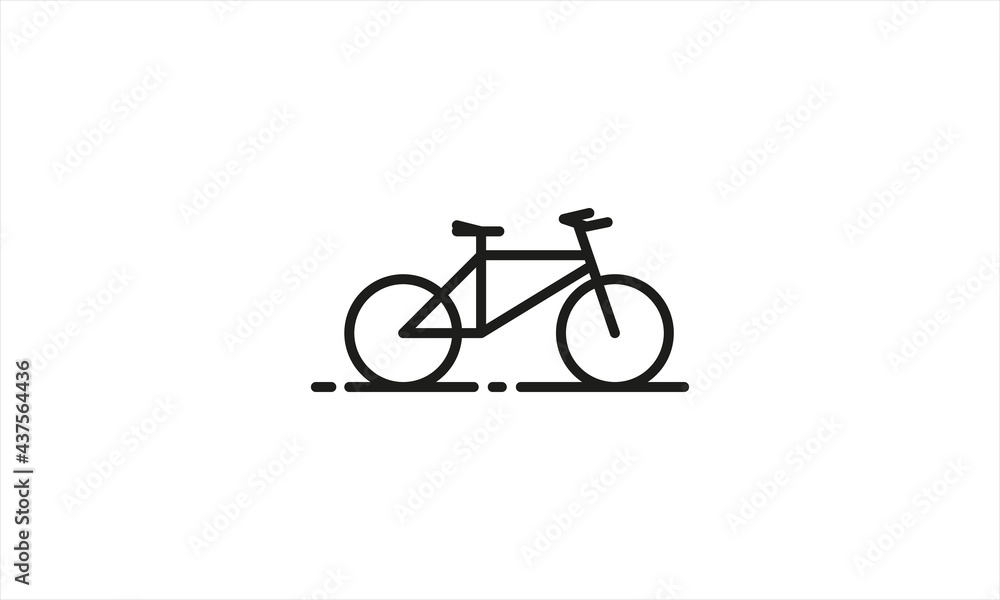 bicycle icon or bike icon isolated on white background. vector illustration bicycle icon or bike icon isolated on white background. vector illustration
