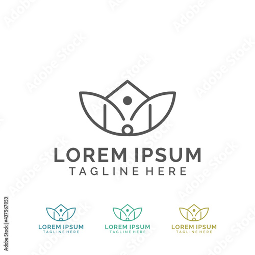 Modern minimalist elegant home furnishing logo design