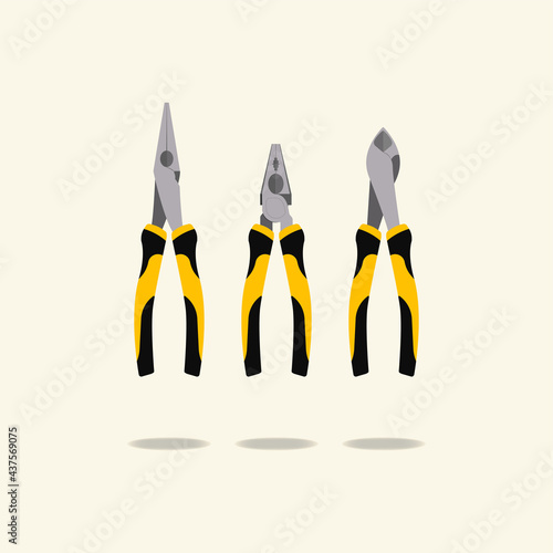 pliers graphic design vector illustration