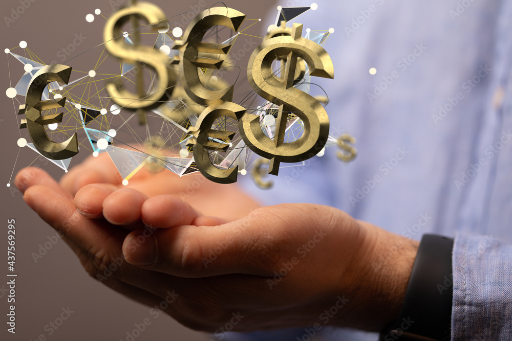 Euro and Dollar Symbol. EUR USD Pair. Euro and Dollar Symbol. EUR USD Pair.