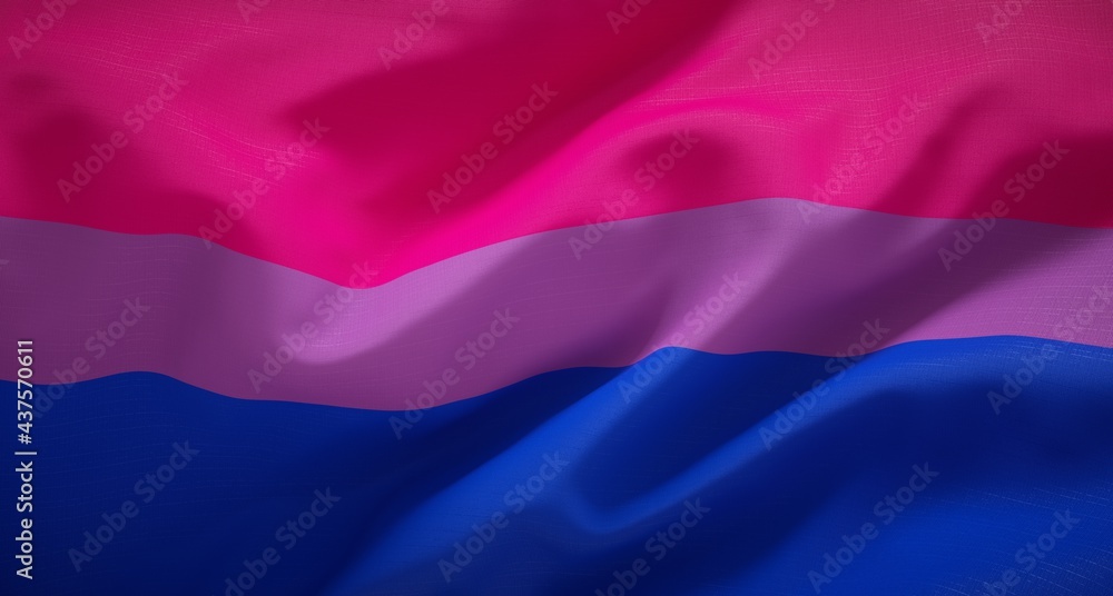 Official Bisexual pride flag. - obrazy, fototapety, plakaty 