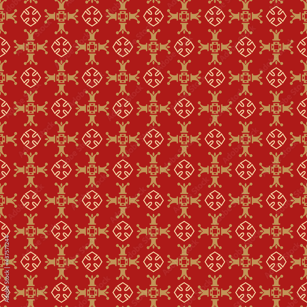 Beautiful background pattern with floral ornaments on a red background, wallpaper. Seamless pattern, texture Beautiful background pattern with floral ornaments on a red background, wallpaper. Seamless pattern, texture