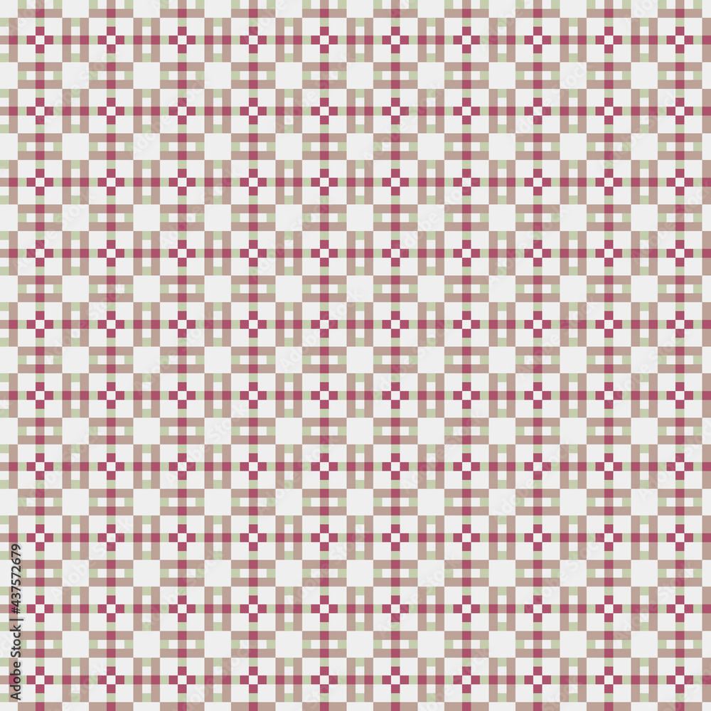 Fototapeta premium Abstract Cross Pattern generative computational art illustration