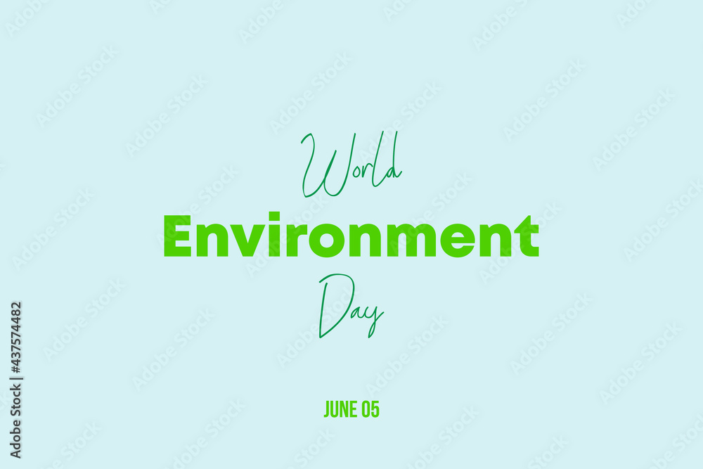 World Environment day typography vector illustration. 5th June. Environmental awareness day. 