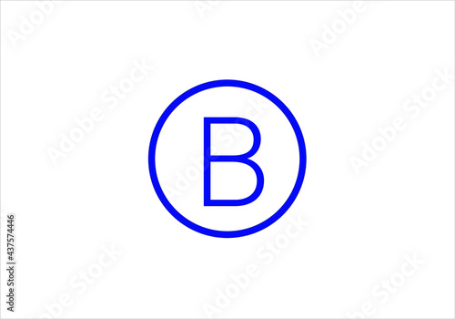 this is a creative text B logo icon