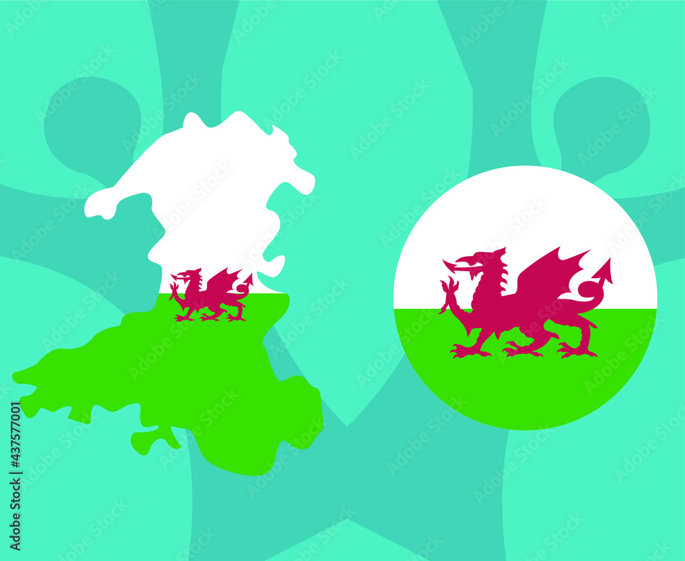 European football 2020 teams.European soccer final.Wales map European football 2020 teams.European soccer final.Wales map