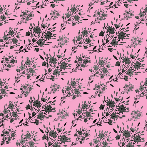 seamless pattern abstracts floral composition