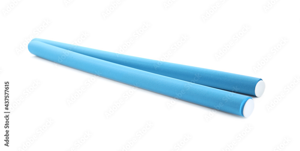 Curling rods isolated on white. Hair styling tool Curling rods isolated on white. Hair styling tool