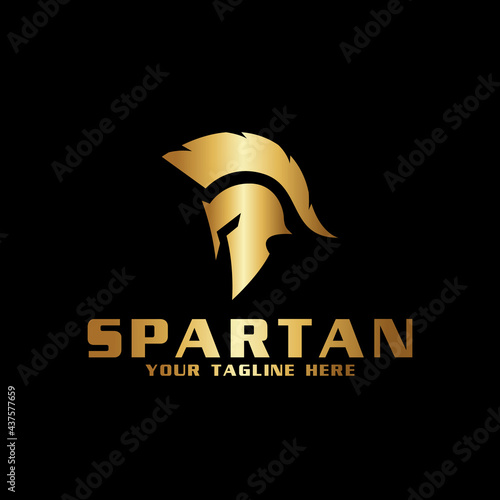 gold spartan design suitable for your logo template