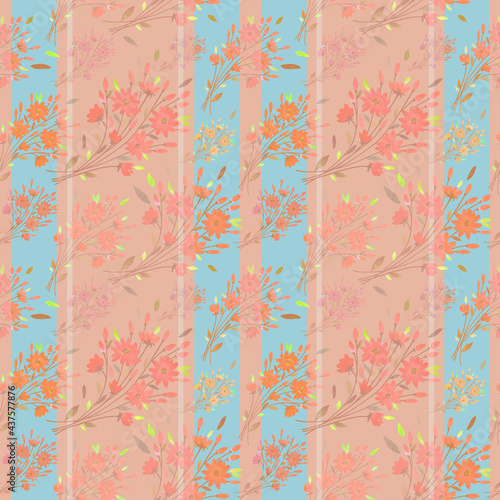 seamless pattern abstracts floral composition