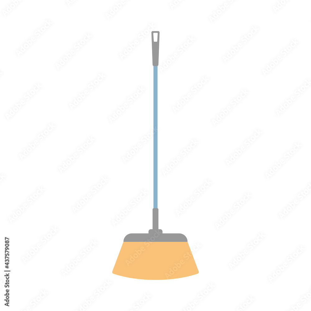 Long handle broom icon. Can be used as a symbol or sign. Cleaning service concept. Stock vector illustration isolated on white background. Flat cleaning item, handle broom, sweep floor from dirt, dust Long handle broom icon. Can be used as a symbol or sign. Cleaning service concept. Stock vector illustration isolated on white background. Flat cleaning item, handle broom, sweep floor from dirt, dust