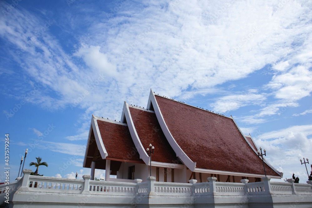 Church roof, Sri Khom Kham Temple, Phayao Province, Thailand