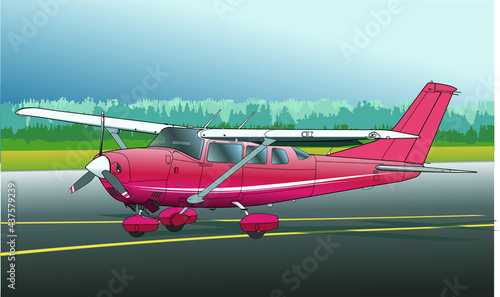 Single Engine Aircraft, Sixseater, engine off