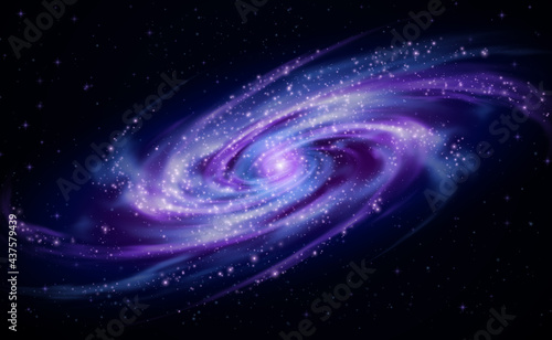 Colorful Space Galaxy Background with Shining Stars, Stardust and universe, nebula. Vector Illustration for artwork, flyers, posters, banner.