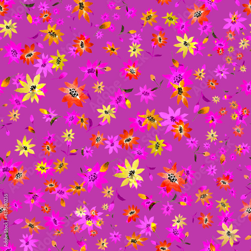 seamless pattern abstracts floral composition