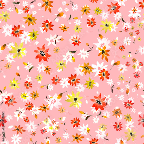 seamless pattern abstracts floral composition