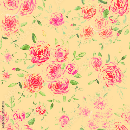 seamless pattern abstracts floral composition