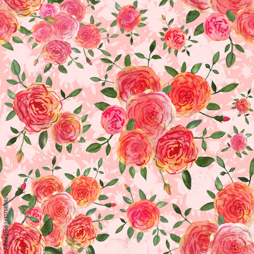 seamless pattern abstracts floral composition