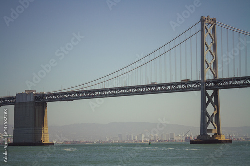 Close up of San Francisco-Oakland Bay Bridge 