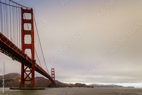 Golden Gate Bridge in San Francisco on a stormy day 