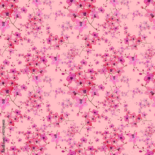 seamless pattern abstracts floral composition