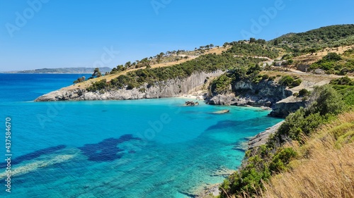 Fototapeta Naklejka Na Ścianę i Meble -  Xigia Sulfur Beach in zakynthos greece
