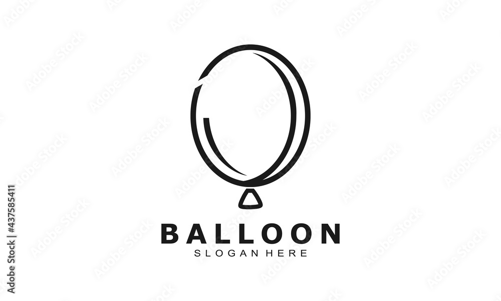 Modern balloon illustration simple logo vector Modern balloon illustration simple logo vector